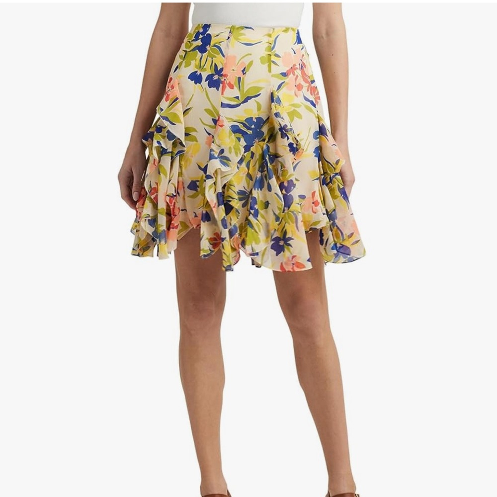 Ralph Lauren Ruffle Trim skirt Size 16 NWT